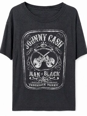 'Man in Black' Graphic Tee - Black